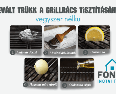 grillrács tisztítása vegyszer nélkül