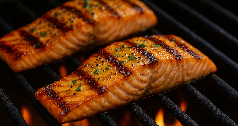 Mézes mustáros lazacfilé recept grillen